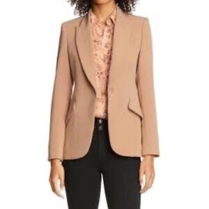 New L'AGENCE Chamberlain Blazer In Beige Camel Size 6 $597